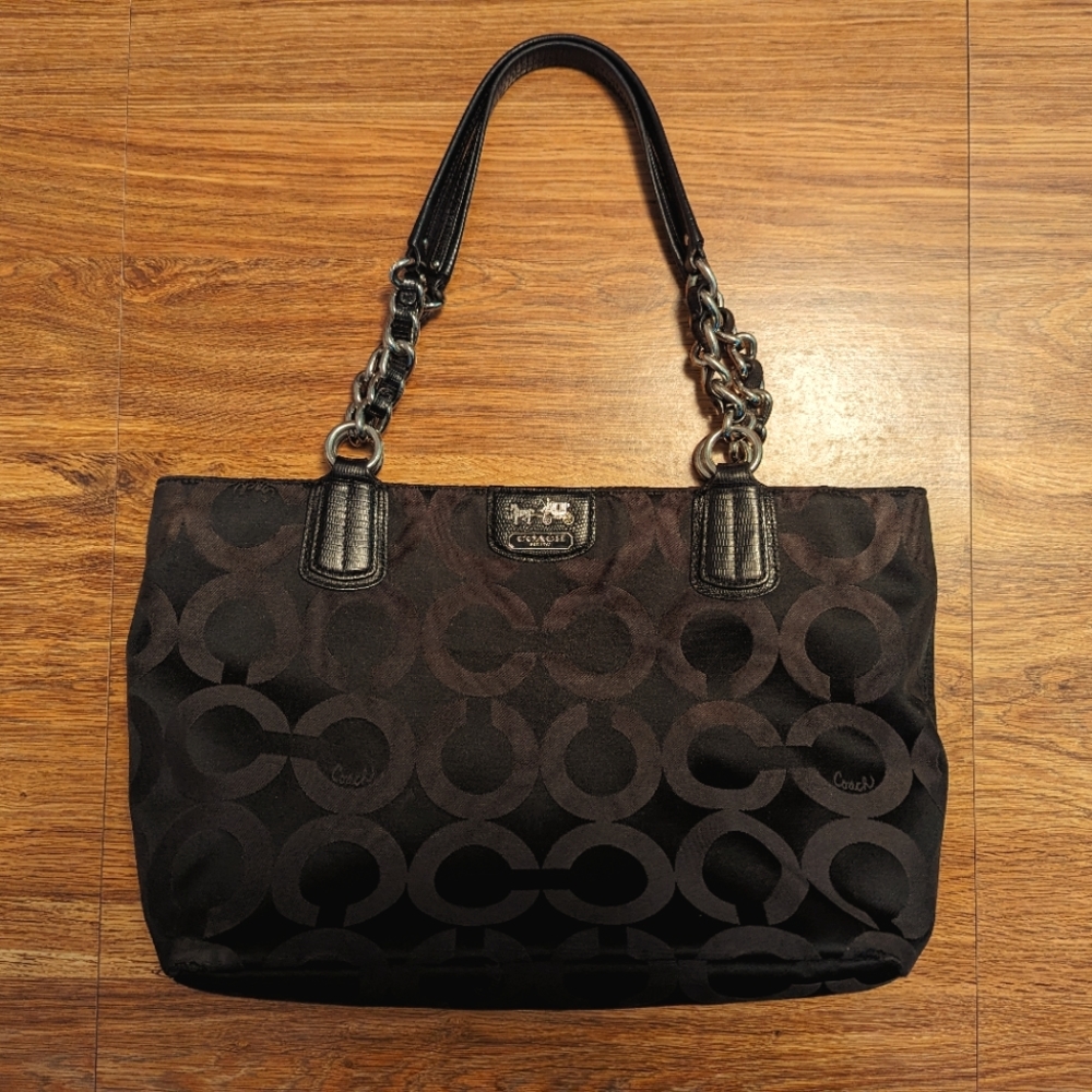 Coach Purse Brown with Red Lining